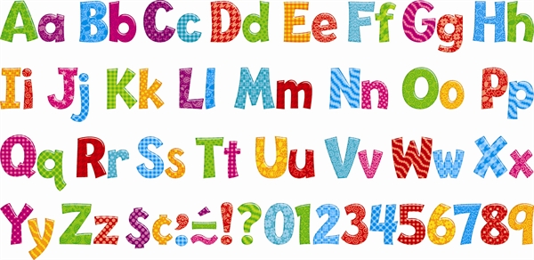 Colourful Patterns Classroom Display Ready Letters