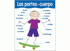 Picture of Las Partes del Cuerpo Spanish Basic Skills Learning Chart