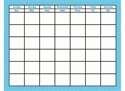 Picture of Blue Gingham Calendar Chart