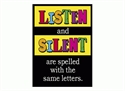 Picture of Listen and Silent Learning Chart