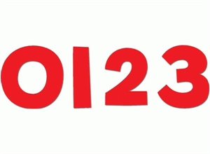 Picture of Red Designer Numbers