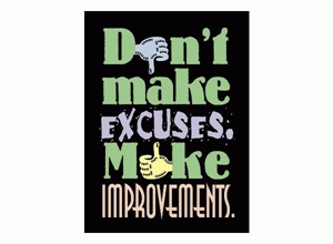 Picture of Don't Make Excuses Motivational Chart
