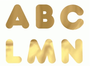 Picture of Metallic Gold Uppercase Letters