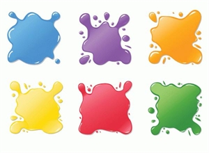 Picture of Paint Splotches Cut-outs