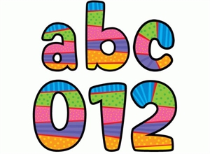 Picture of Playful Patterns Lowercase Letter Stickers