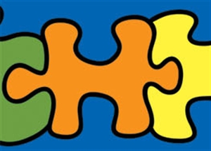 Picture of Puzzle Pieces Border