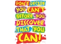 Picture of Don't decide you can't Motivational Chart