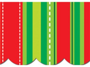 Picture of Christmas Stripes and Stitches Border