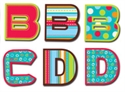 Picture of Patterns in Turquoise Uppercase Letter Stickers