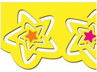 Stencil Cut Stars Border