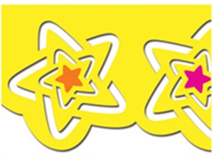Picture of Stencil Cut Stars Border