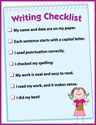 Picture of Writing Checklist Learning Chart