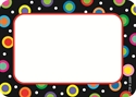 Picture of Dots on Black Name Tags