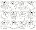 Picture of Colour-Me Owl Stars Cut-outs
