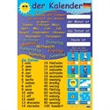 Picture of German Calendar & Numbers Learning Chart