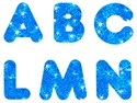 Picture of Blue Sparkle Uppercase Letters