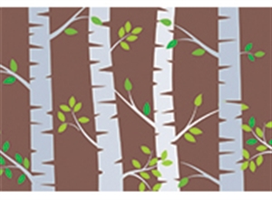 Picture of Birch Trees Border