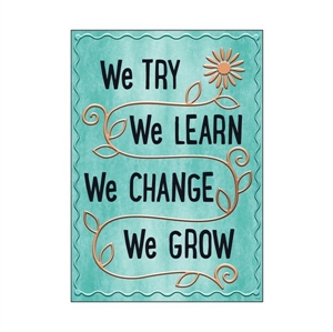 Picture of We Try We Learn We Change Motivational Chart
